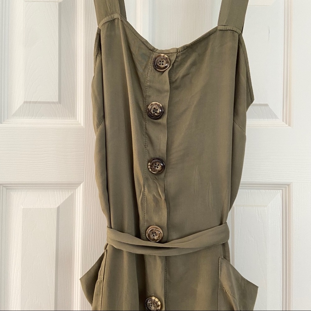 Button Front Tank Dress with Side Slits - Picture 4 of 8